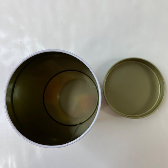 Set Of 2 Vintage Christmas Santa Claus Carousel Window Tin Canisters With Lids - Picture 11 of 16